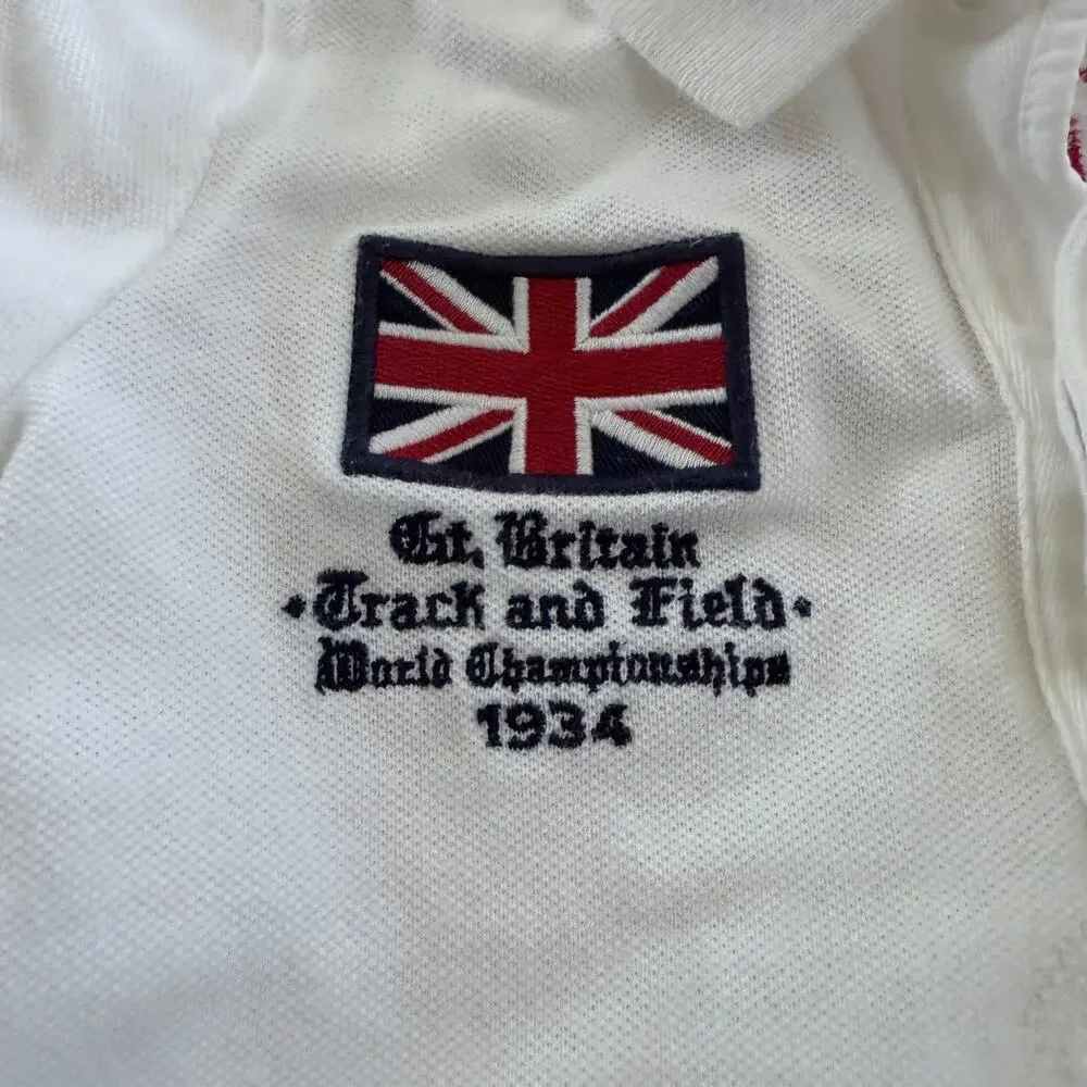 Toddler Girl Ralph Lauren Great Britain Track And Field Polo Dress White sz 5
